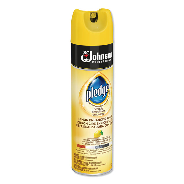 Furniture Polish, Lemon, 14.2 oz, Aerosol