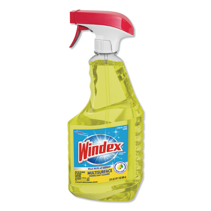 Multi-Surface Disinfectant Cleaner, Lemon Scent, 23 oz Spray Bottle, 8/Carton