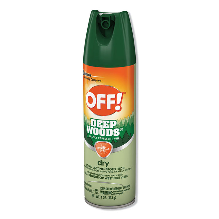 Deep Woods Dry Insect Repellent, 4oz, Aerosol, Neutral, 12/Carton