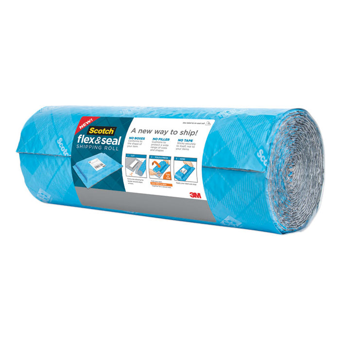 Flex and Seal Shipping Roll, 15" x 20 ft, Blue/Gray