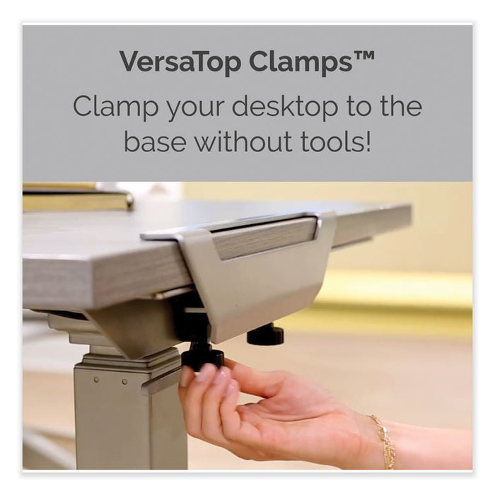 Levado Height Adjustable Desk Base (Base Only), 72w x 48d x 47.2h, Silver