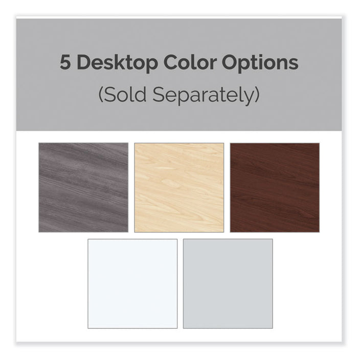 Levado Height Adjustable Desk Base (Base Only), 72w x 48d x 47.2h, Silver