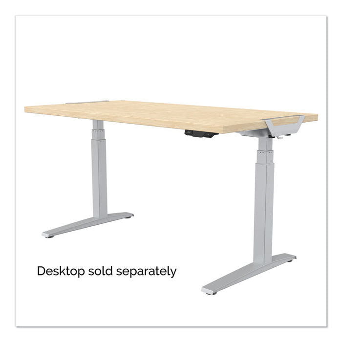 Levado Height Adjustable Desk Base (Base Only), 72w x 48d x 47.2h, Silver