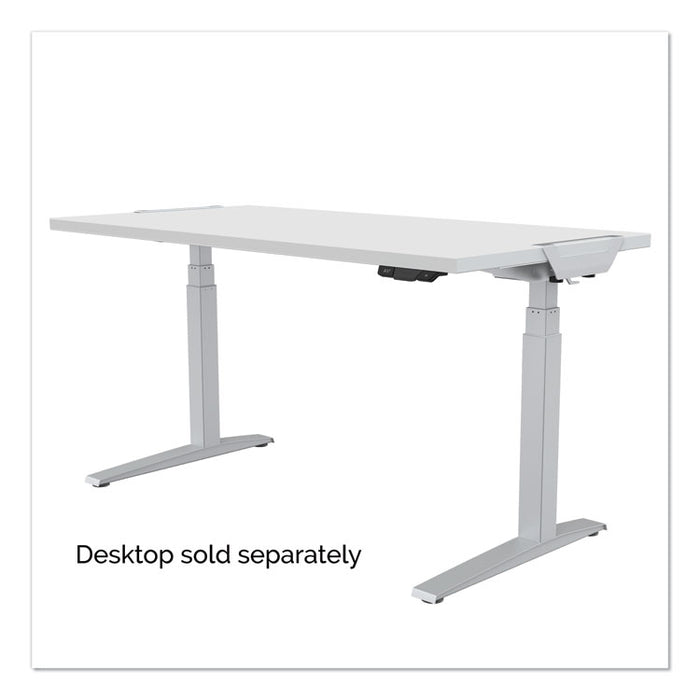 Levado Height Adjustable Desk Base (Base Only), 72w x 48d x 47.2h, Silver