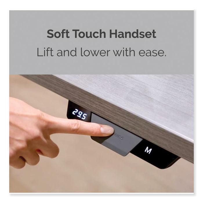 Levado Height Adjustable Desk Base (Base Only), 72w x 48d x 47.2h, Silver