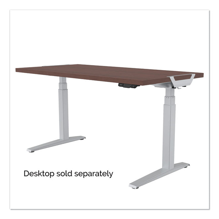 Levado Height Adjustable Desk Base (Base Only), 72w x 48d x 47.2h, Silver