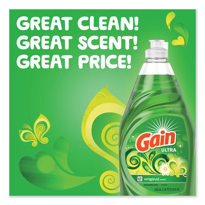 Dishwashing Liquid, Gain Original, 38 oz Bottle, 8/Carton