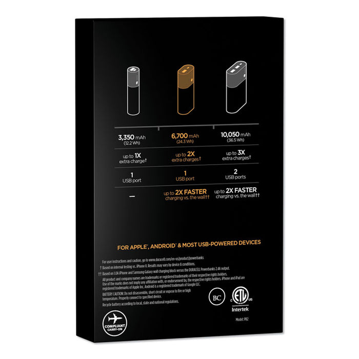 Rechargeable 6700 mAh Powerbank, 2 Day Portable Charger