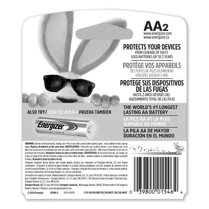 MAX Alkaline AA Batteries, 1.5 V, 2/Pack