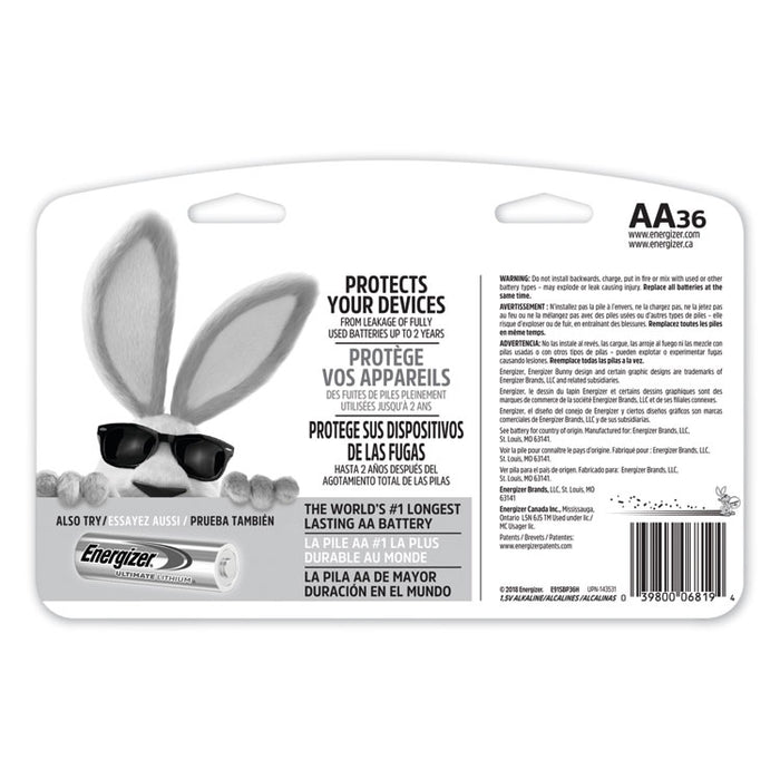 MAX Alkaline AA Batteries, 1.5V, 36/Pack