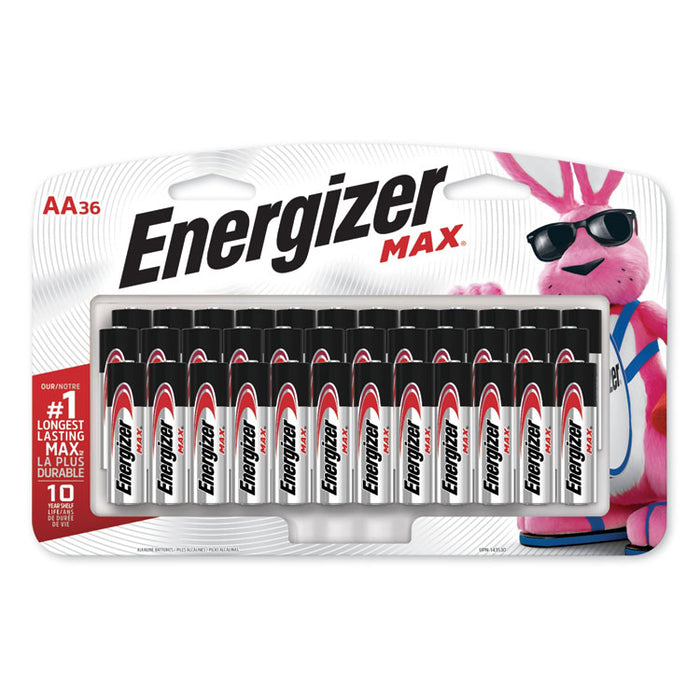 MAX Alkaline AA Batteries, 1.5V, 36/Pack