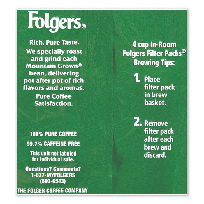 Coffee Filter Packs, Decaffeinated, In-Room Lodging, .6 oz, 200/Carton
