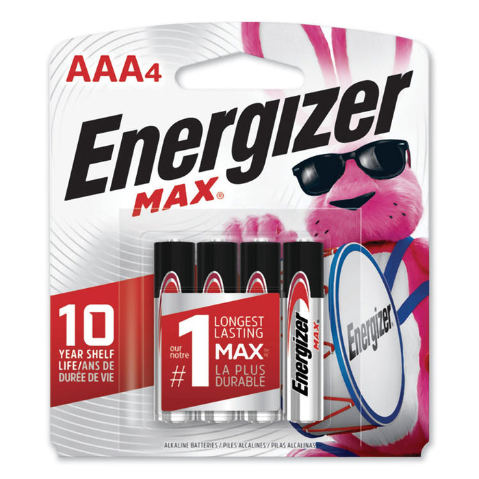 MAX Alkaline AAA Batteries, 1.5 V, 4/Pack