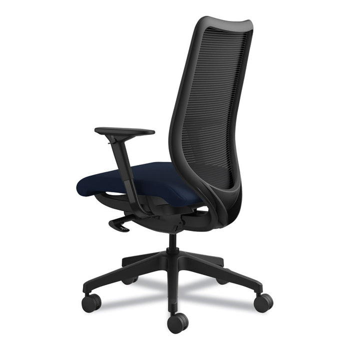 Nucleus Series Work Chair, ilira-Stretch M4 Back, Supports Up to 300 lb, 17" to 22" Seat Height, Navy Seat/Back, Black Base