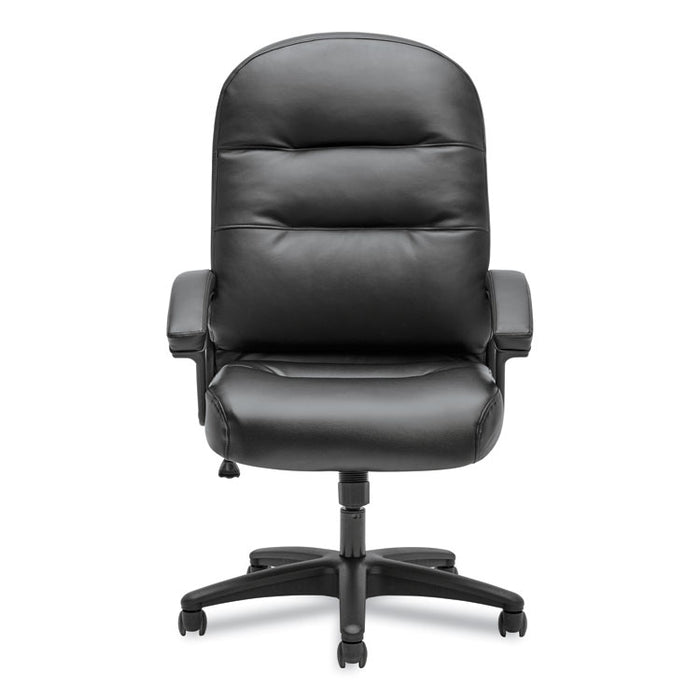 Pillow-Soft 2090 Series Executive High-Back Swivel/Tilt Chair, Supports up to 250 lbs., Black Seat/Black Back, Black Base