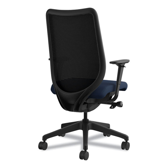 Nucleus Series Work Chair, ilira-Stretch M4 Back, Supports Up to 300 lb, 17" to 22" Seat Height, Navy Seat/Back, Black Base