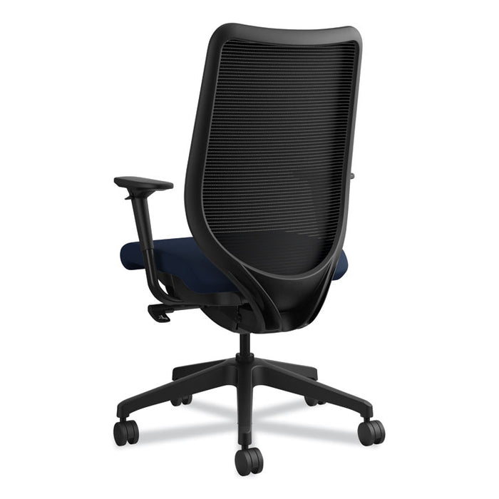 Nucleus Series Work Chair, ilira-Stretch M4 Back, Supports Up to 300 lb, 17" to 22" Seat Height, Navy Seat/Back, Black Base