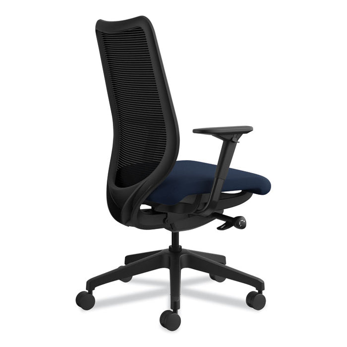 Nucleus Series Work Chair, ilira-Stretch M4 Back, Supports Up to 300 lb, 17" to 22" Seat Height, Navy Seat/Back, Black Base