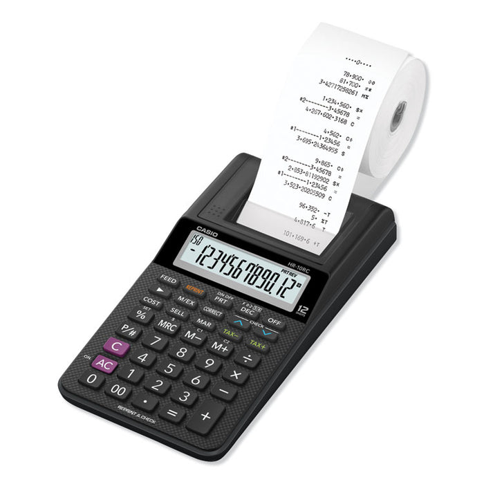 HR-10RC Handheld Portable Printing Calculator, Black Print, 1.6 Lines/Sec