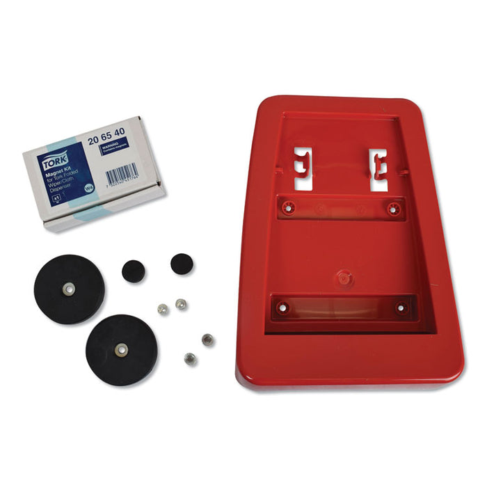 Performance Folded Wiper/Cloth Dispenser, Plastic, 16.81" x 8.11" x 15.51", Red