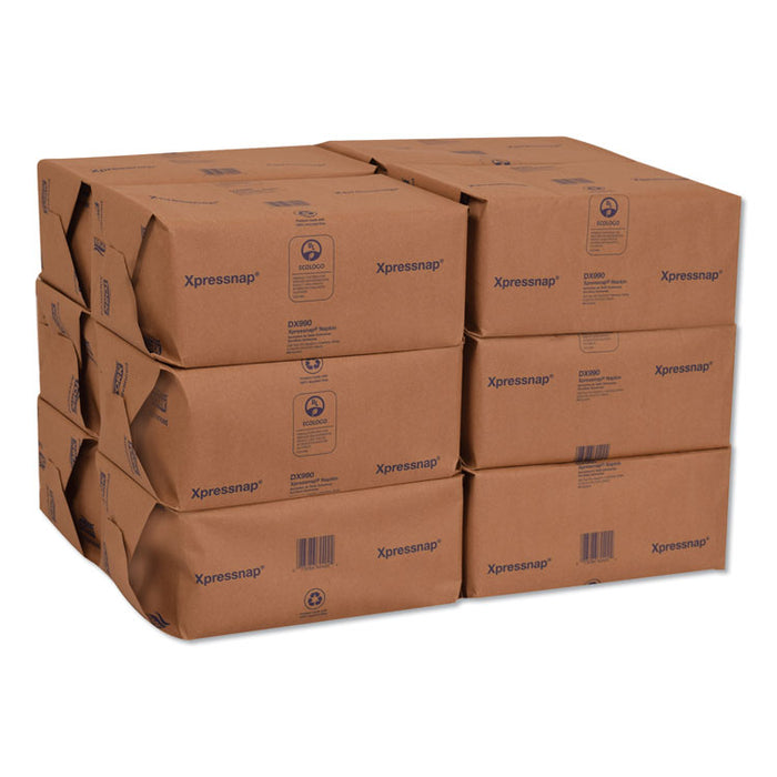 Xpressnap Interfold Dispenser Napkins, 2-Ply, 6.5" x 8.5", White, 6000/Carton