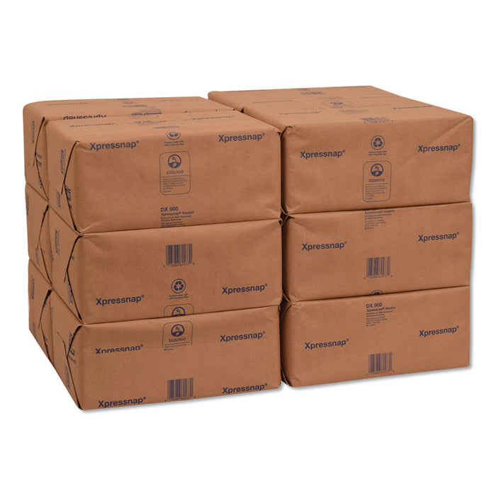 Xpressnap Interfold Dispenser Napkins, 1-Ply, Bag-Pack, 13 x 8.5", White, 6000/Carton