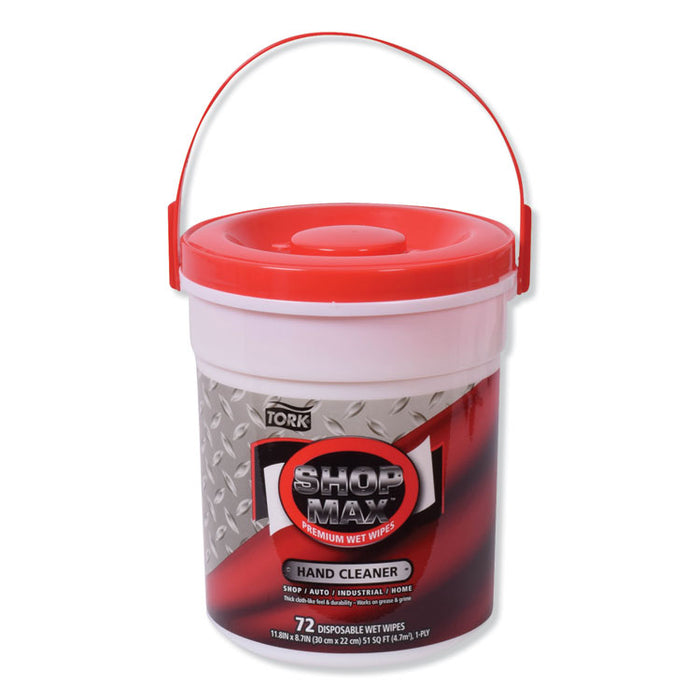 Premium ShopMax Wet Wipes, 8.7 x 11.8, For Hands, 72/Pack, 4 Packs/Carton