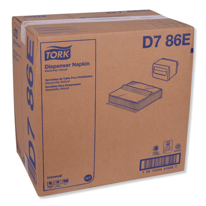 Universal Masterfold Dispenser Napkins, 1-Ply, 13" x 12" Natural, 6000/CT