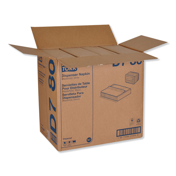Universal Masterfold Dispenser Napkins, 1-Ply, 13" x 12", White, 6000/Carton