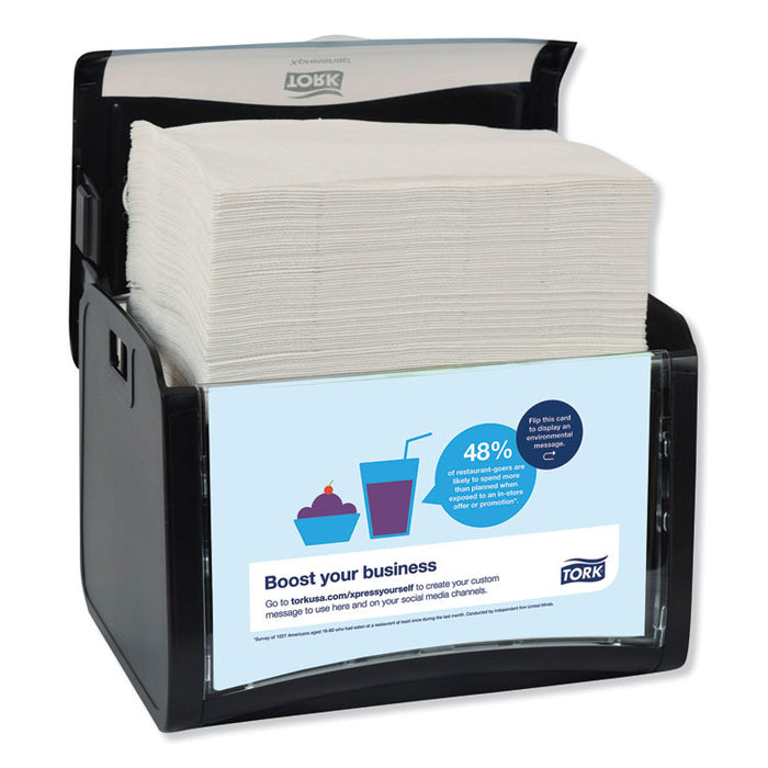 Xpressnap Tabletop Napkin Dispenser, 7.9 x 5.9 x 6.1, Black