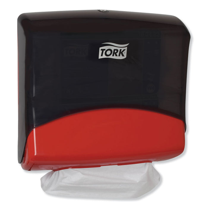 Performance Folded Wiper/Cloth Dispenser, Plastic, 16.81" x 8.11" x 15.51", Red