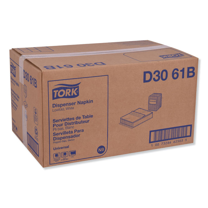 Universal Lowfold Dispenser Napkins, 1-Ply, 7" x 12", White, 334/PK, 24PK/CT