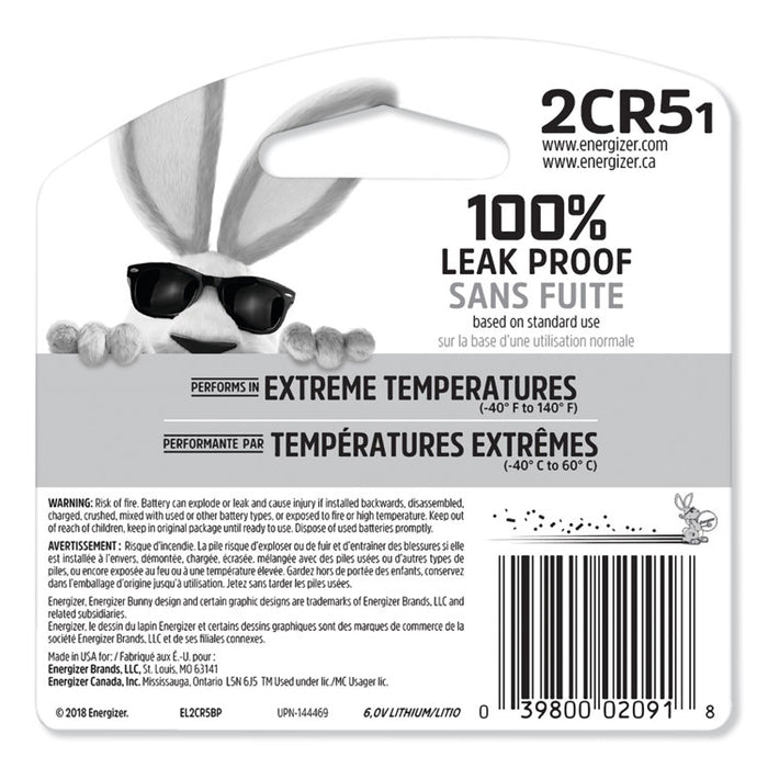 2CR5 Lithium Photo Battery, 6 V