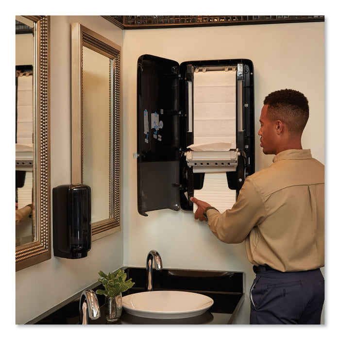 PeakServe Continuous Hand Towel Dispenser, 14.57" x 3.98" x 28.74", Black