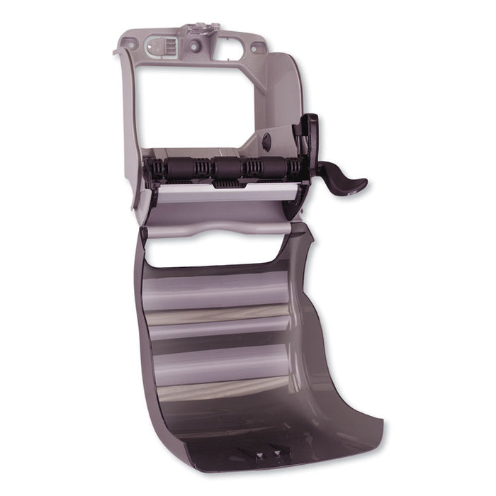 Compact Hand Towel Roll Dispenser, 12.49 x 8.6 x 12.82, Smoke