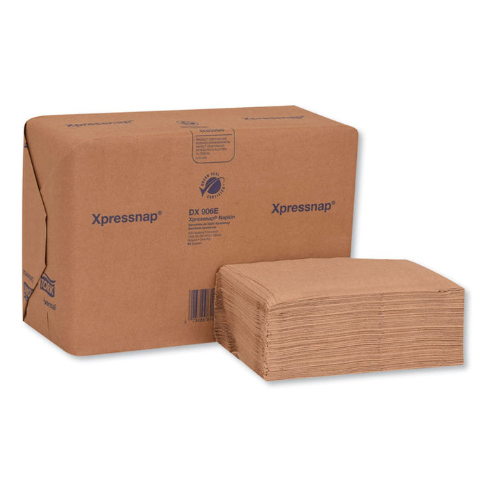 Xpressnap Interfold Dispenser Napkins, 2-Ply, Bag-Pack, 13 x 8.5, Natural, 500/Pack, 12 Packs/Carton
