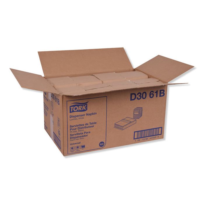 Universal Lowfold Dispenser Napkins, 1-Ply, 7" x 12", White, 334/PK, 24PK/CT