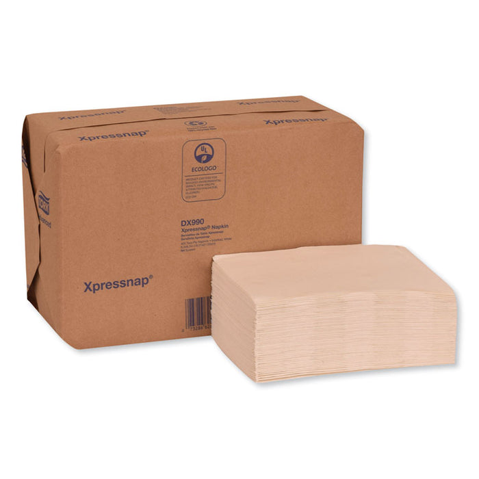Xpressnap Interfold Dispenser Napkins, 2-Ply, 6.5" x 8.5", White, 6000/Carton
