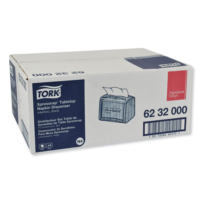 Xpressnap Tabletop Napkin Dispenser, 7.9 x 5.9 x 6.1, Black