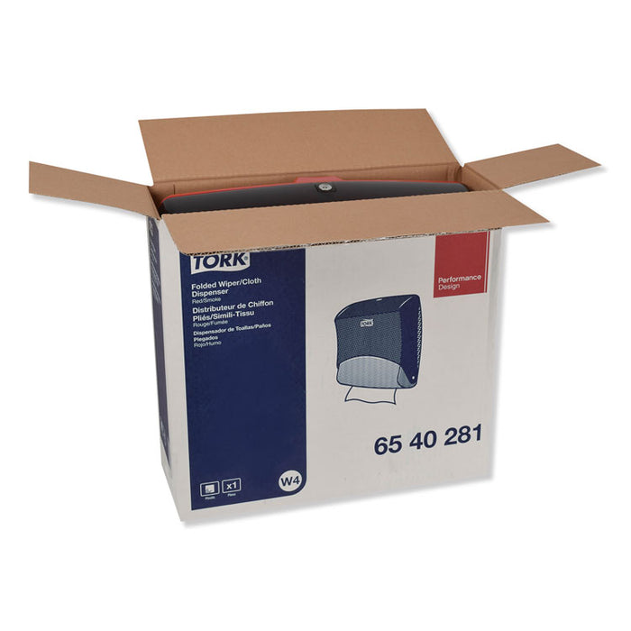 Performance Folded Wiper/Cloth Dispenser, Plastic, 16.81" x 8.11" x 15.51", Red