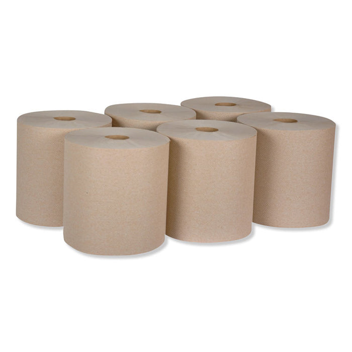Universal Hardwound Roll Towel, 1-Ply, 7.88" x 800 ft, Natural, 6/Carton