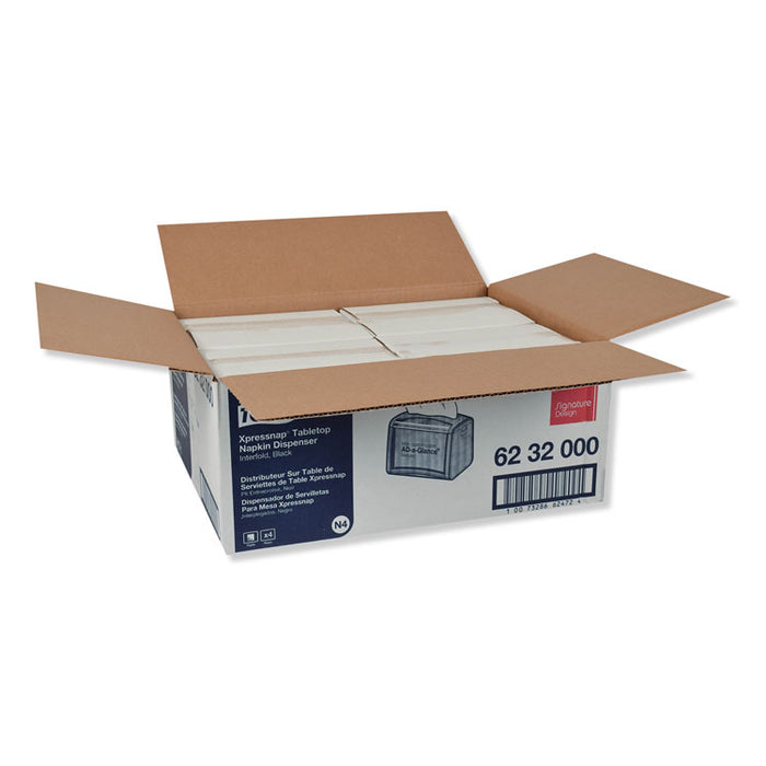 Xpressnap Tabletop Napkin Dispenser, 7.9 x 5.9 x 6.1, Black