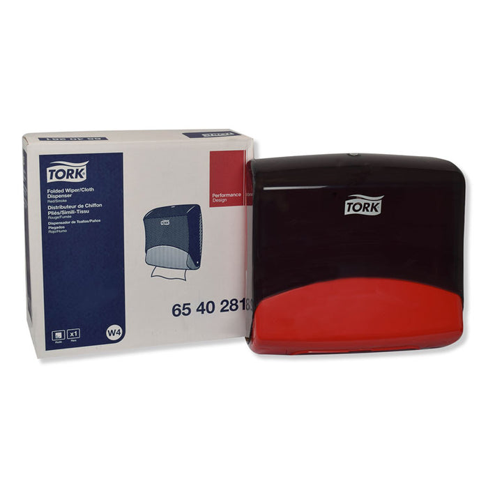 Performance Folded Wiper/Cloth Dispenser, Plastic, 16.81" x 8.11" x 15.51", Red
