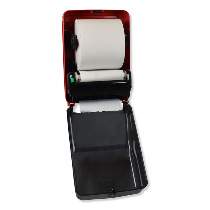 Washstation Dispenser, 12.56 x 10.57 x 18.09, Red/Smoke