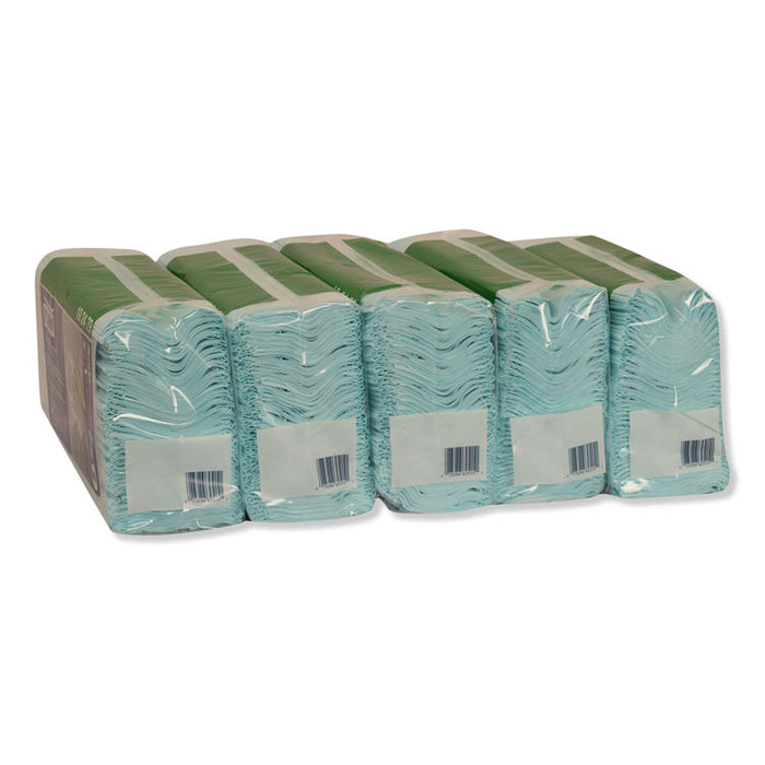 Low-Lint Cleaning Cloth, 13.5 x 16.4, Turquoise, 100/Bag, 5 Bags/Carton