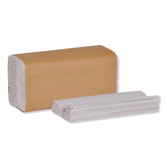 Universal C-Fold Hand Towel, 1-Ply, 10.13 x 12.75, White, 150/Pack, 16 Packs/Carton