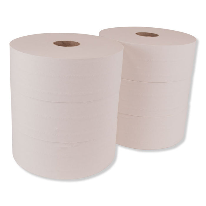 Advanced Jumbo Roll Bath Tissue, Septic Safe, 1-Ply, White, 3.48" x 2247 ft, 6 Rolls/Carton