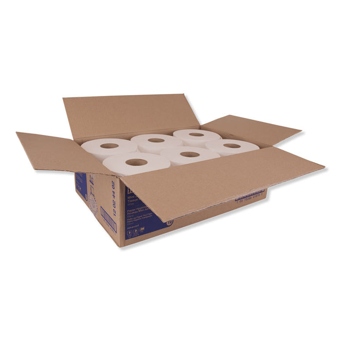 Advanced Mini-Jumbo Roll Bath Tissue, Septic Safe, 2-Ply, White, 3.48" x 751 ft, 12 Rolls/Carton