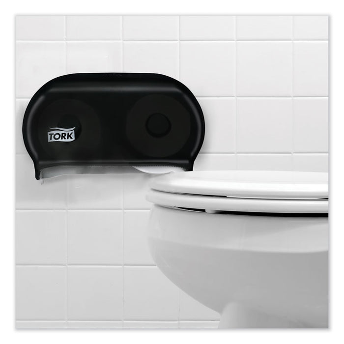 Twin Standard Roll Bath Tissue Dispenser, 12.75 x 5.57 x 8.25, Smoke