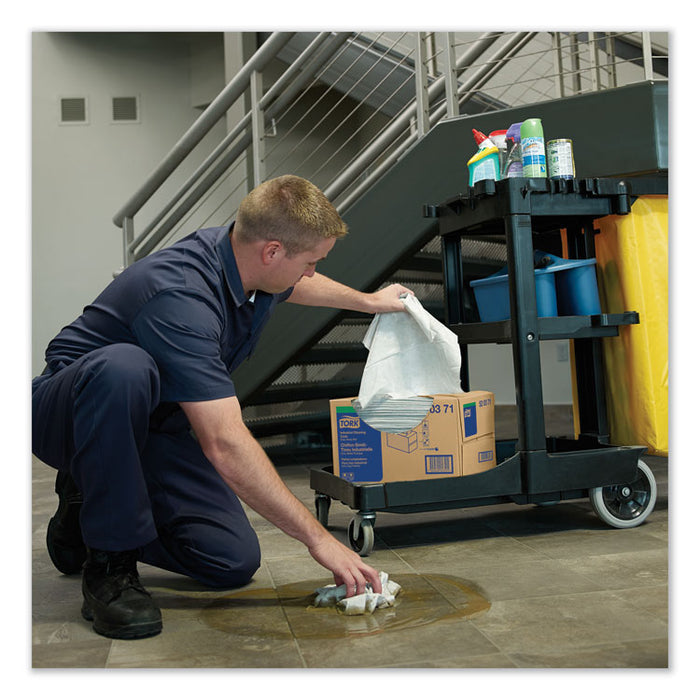 Industrial Cleaning Cloth Handy Box, 1-Ply, 14 x 16.9, Gray, 280/Pack